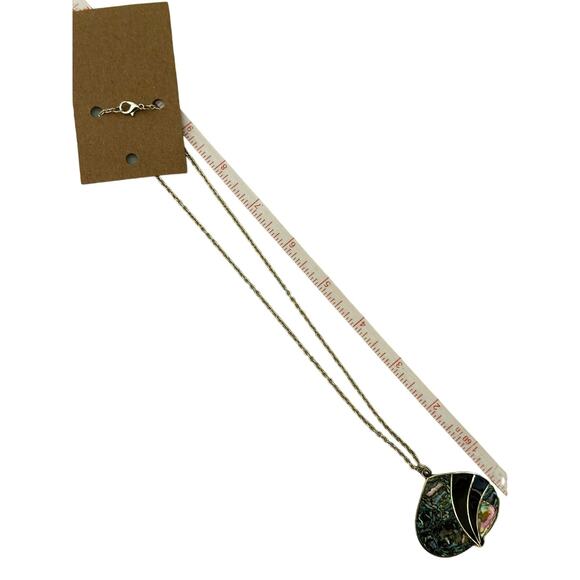 Abalone and Jet Alpaca Necklace from Mexico - Picture 5 of 5